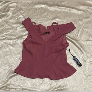 Haute Monde Dusty Rose Off-Shoulder Blouse